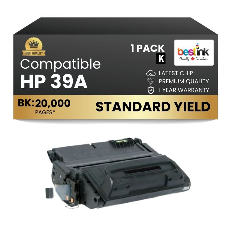 Compatible HP 39A Q1339A Black Toner Cartridge (1 Pack)