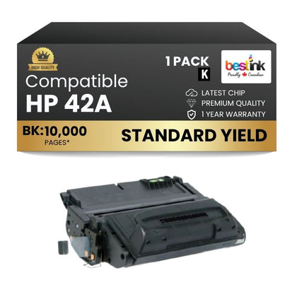 Cartouche de toner noir compatible HP 42A Q5942A (1 paquet)