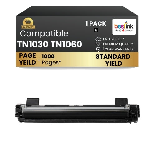 Brother TN1030 TN1060 Compatible Black Toner Combo Cartridge ( 1 Pack )