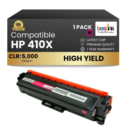 Cartouche de toner noir haute capacité compatible HP 410X CF410X