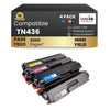 Compatible Brother TN436 Toner Cartridge Combo BK/C/M/Y Extra High Yield (4 Pack)