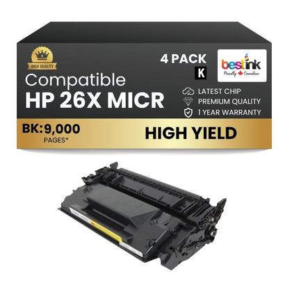 Compatible HP 26X CF226X MICR Black Toner Cartridge (1 Pack)