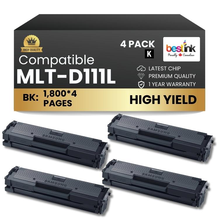 Compatible Samsung MLT-D111L 4 Pack