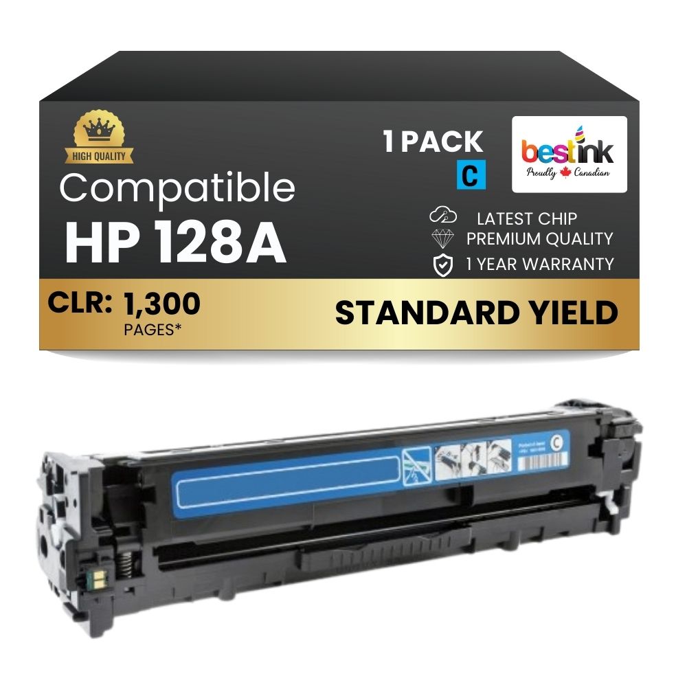 Cartouche de toner cyan compatible HP 128A CE321A