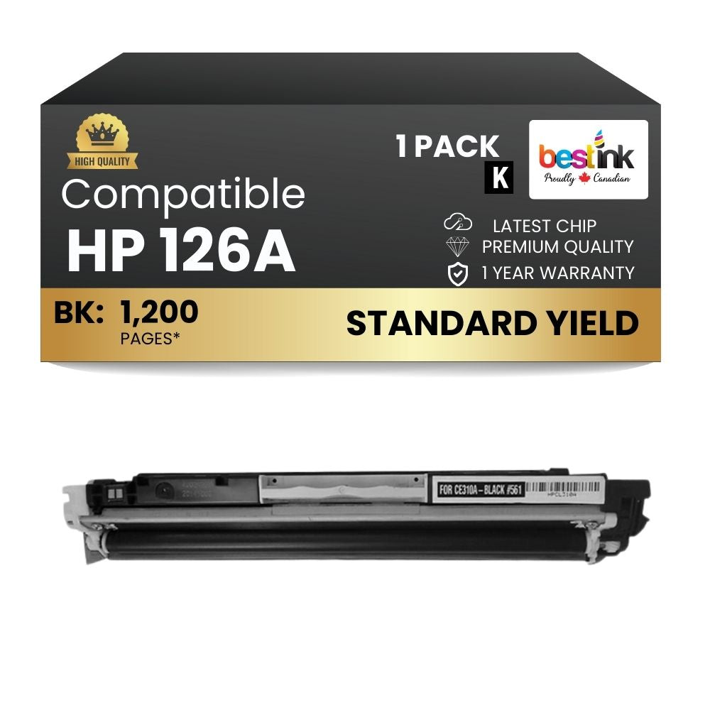 Compatible HP 126A CE310A Black Toner Cartridge