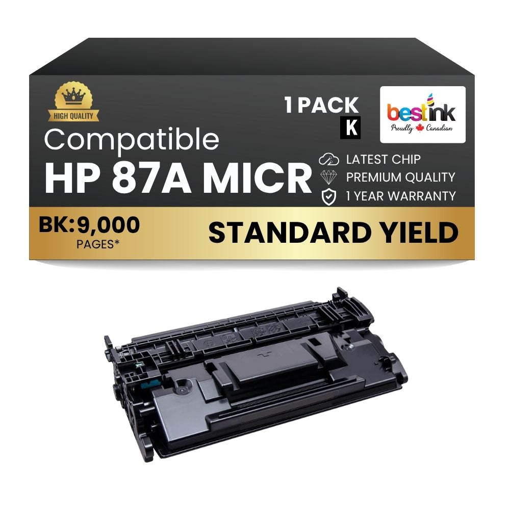 Cartouche de toner noir compatible HP 87A CF287A MICR