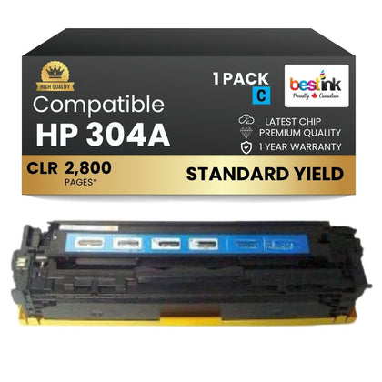 Compatible HP 304A CC531A Cyan Toner Cartridge Standard Yield
