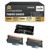 Brother TN850 DR820 Compatible Black 2 Toner Cartridge & 1 Drum ( Combo )High Yield ( 2 Pack )