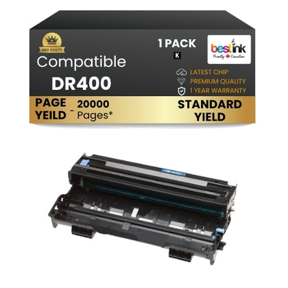 Tambour compatible Brother DR400 (1 paquet) noir