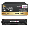 Cartouche de toner magenta haute capacité compatible HP 206X W2113X