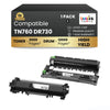 Compatible Brother TN760 DR730 Toner Cartridge & Drum Unit Black( Combo )High-Yield ( 1 Pack )