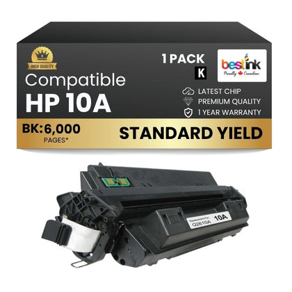 Toner laser noir HP 10A Q2610A (1 paquet)