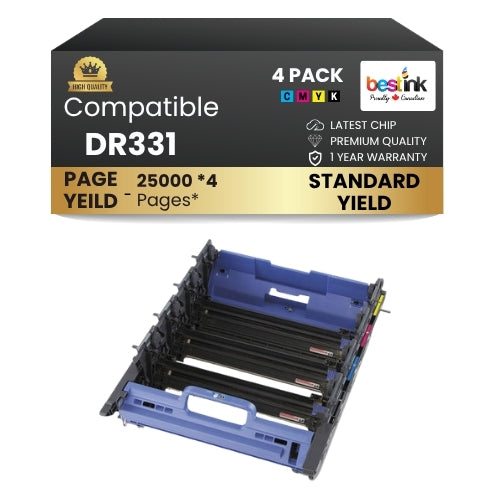 Brother DR331 Drum Unit BK/C/M/Y ( 4 Pack ) Standard Yield