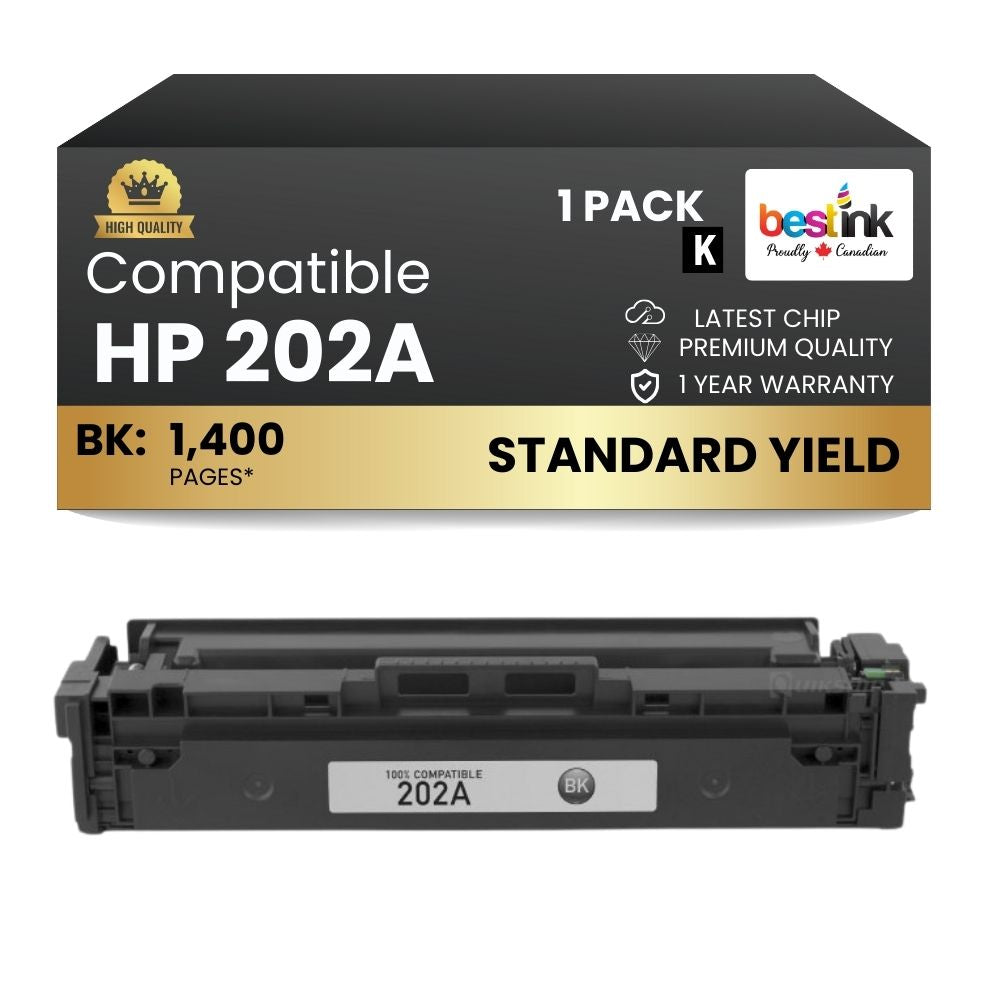 Cartouche de toner noir compatible HP 202A CF500A