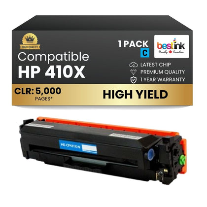 Cartouche de toner noir haute capacité compatible HP 410X CF410X