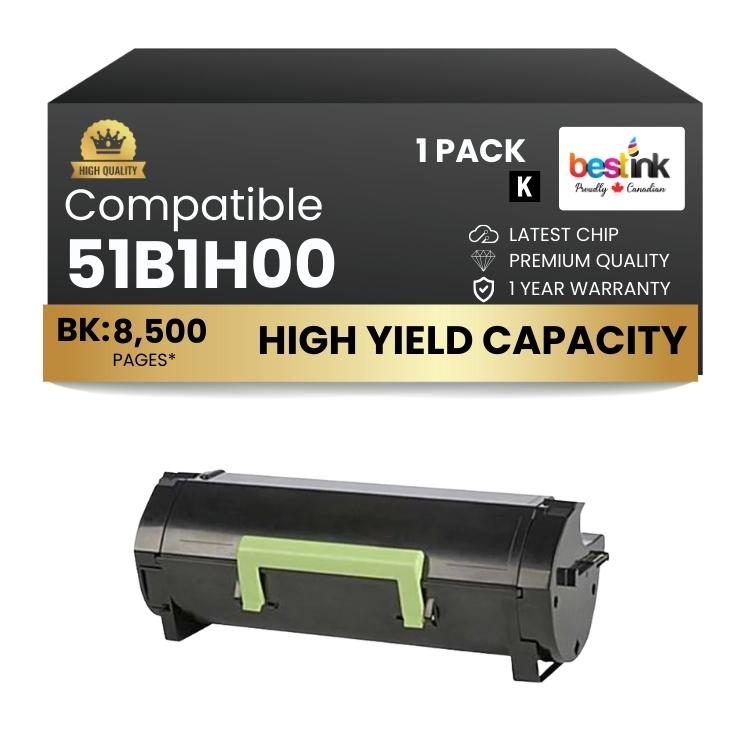 Compatible Lexmark  51B1H00 Black Toner 1 Pack