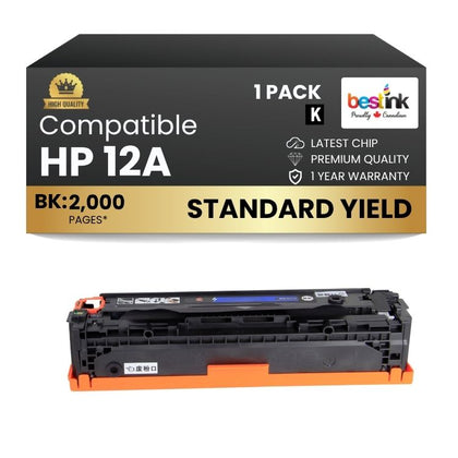 Compatible HP 12A Q2612A Black Toner Cartridge