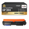 Cartouche de toner noir haute capacité compatible HP 30X CF230X avec puce (1 paquet)
