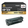 Cartouche de toner noir haute capacité compatible HP 12X Q2612X