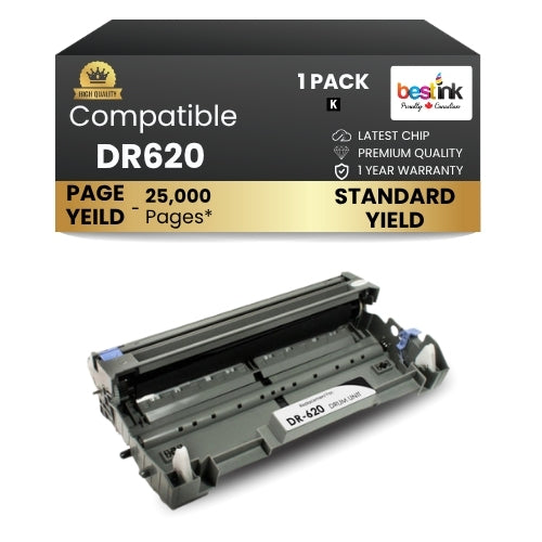 Compatible Brother DR620 Drum Black (1 Pack) Standard Yield