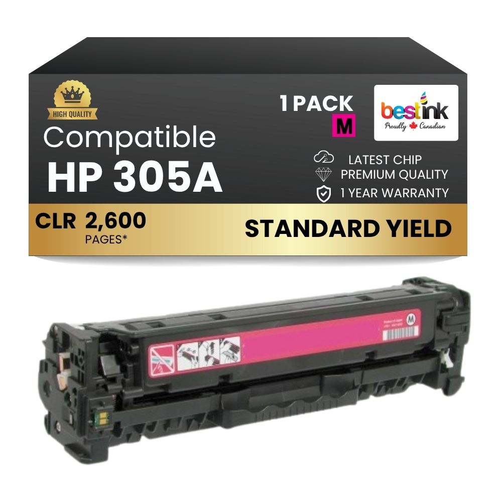 Compatible HP 305A CE413A Magenta Toner Cartridge Standard Yield