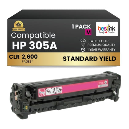 Compatible HP 305A CE413A Magenta Toner Cartridge Standard Yield