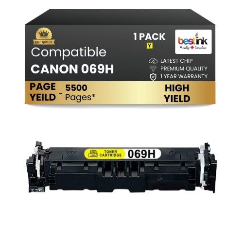 CANON 069H Compatible Toner Cartridge Yellow ( 1 Pack ) High Yield