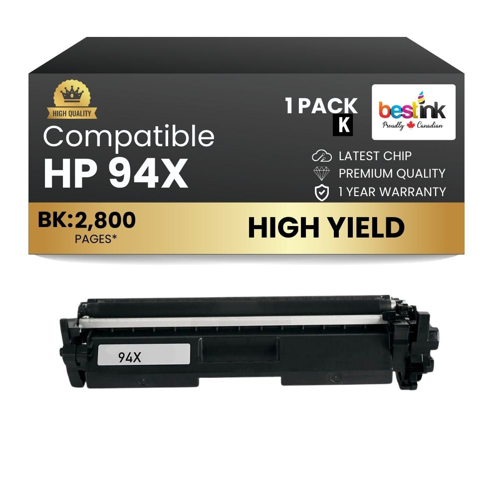 Compatible HP 94X CF294X Black Toner Cartridge High Yield (1 Pack)
