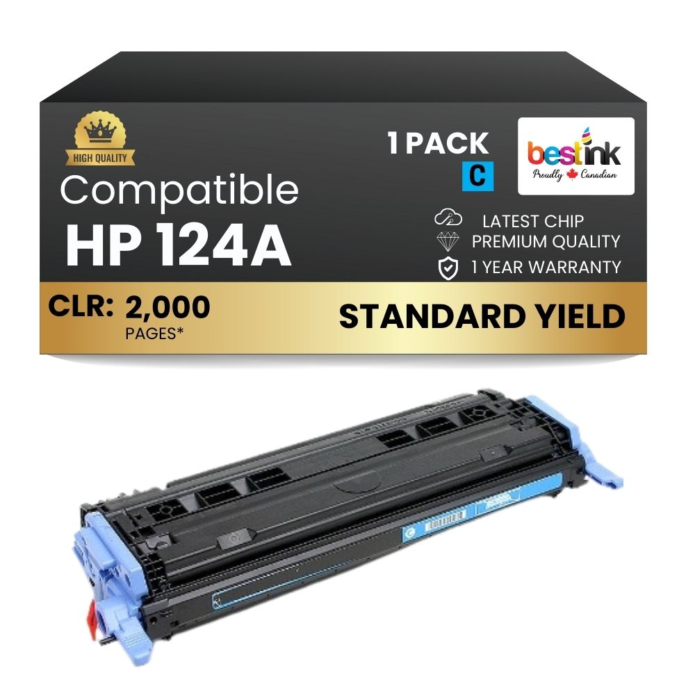 Cartouche de toner cyan compatible HP 124A Q6001A