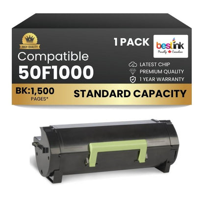 Compatible Lexmark  50F1000 Black Toner