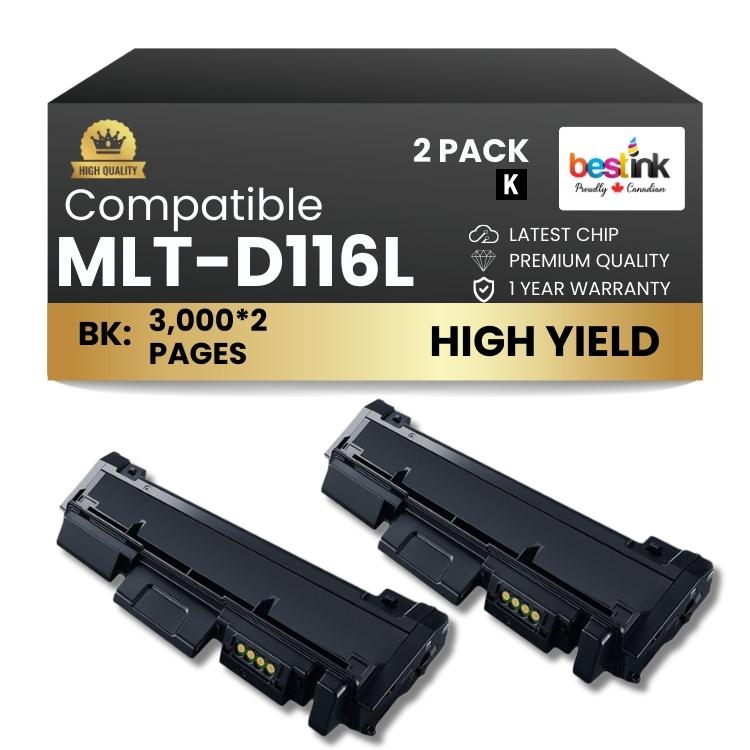 Compatible Samsung MLT-D116L 2 Pack (High Capacity)