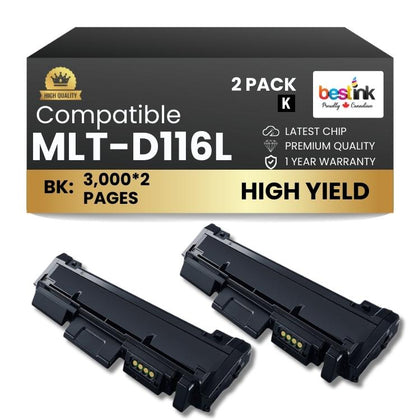 Compatible Samsung MLT-D116L 2 Pack (High Capacity)