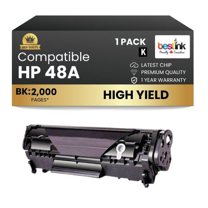 Cartouche de toner noir haute capacité compatible HP 48A CF248A (1 paquet)