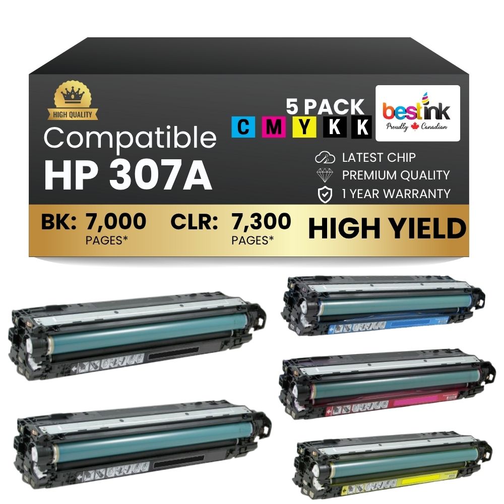 Cartouche de toner noir compatible HP 307A CE740A