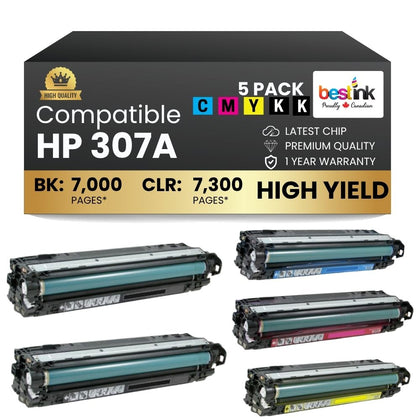 Cartouche de toner noir compatible HP 307A CE740A