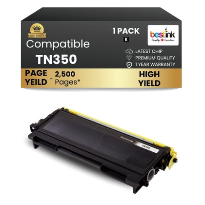 Brother TN350 Compatible Black Toner Cartridge High-Yield ( 1 Pack )