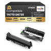 Brother TN770 DR730 Compatible Black Toner Cartridge & Drum Combo High Yield ( 1 Pack )