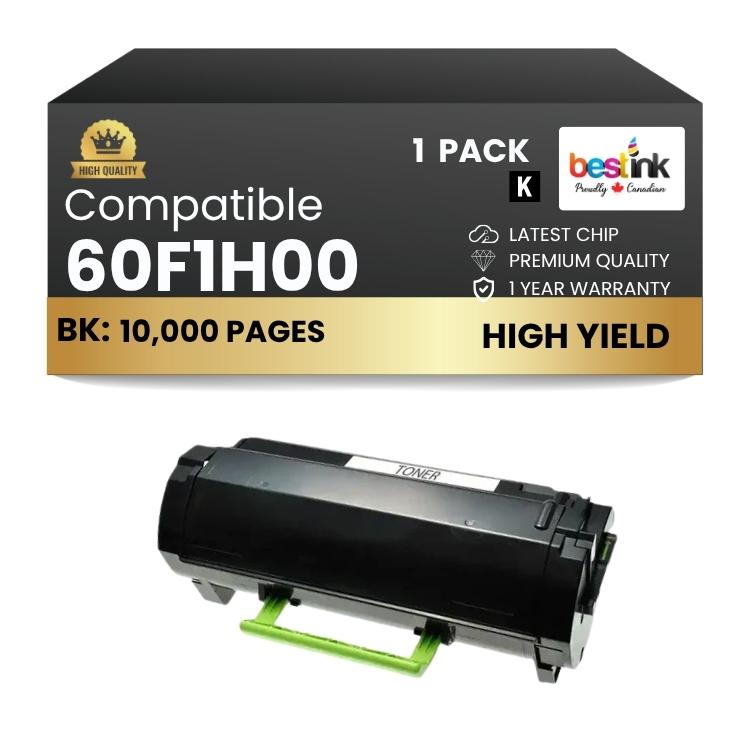 Compatible Lexmark  60F1H00 Black Toner Cartridge 1 Pack