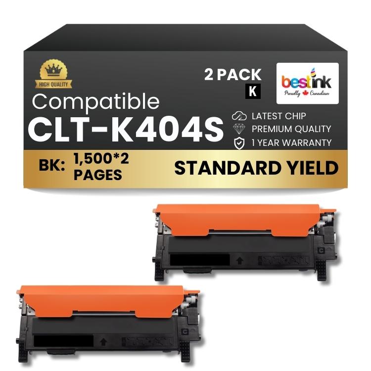 Compatible Samsung CLT-K404S Black 2 Pack
