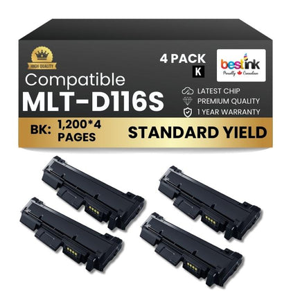 Compatible Samsung MLT-D116S 4 Pack