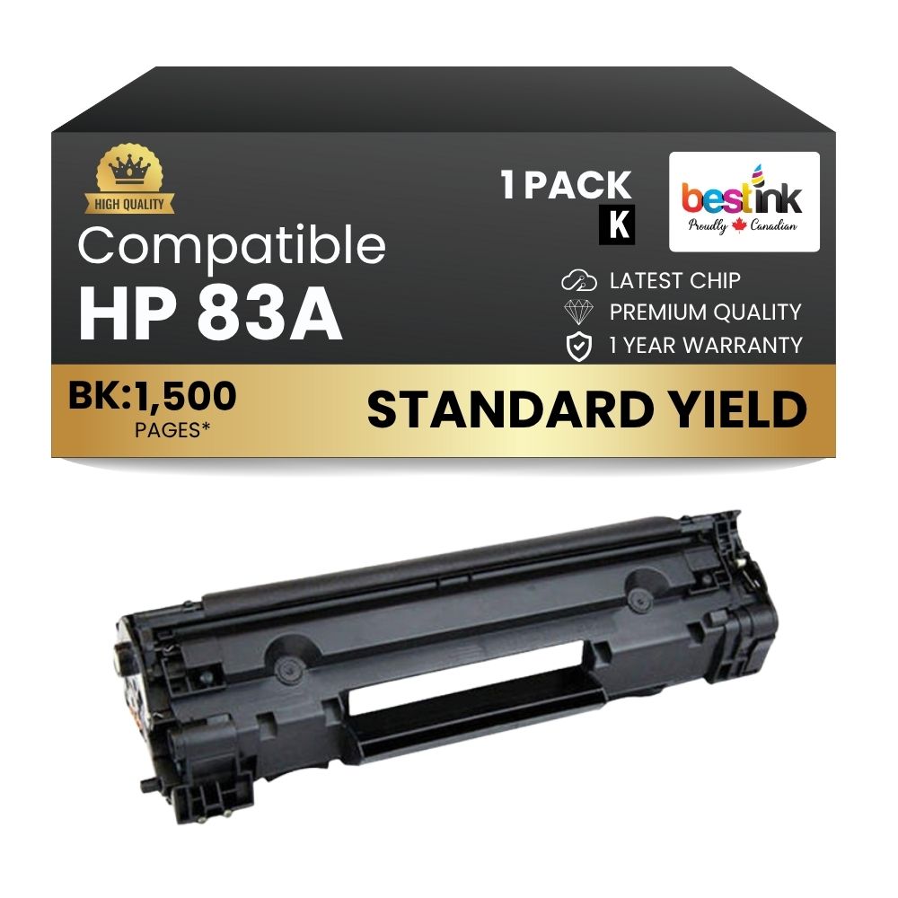 Compatible HP 83A CF283A Black Toner Cartridge (1 Pack)