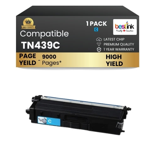 Compatible Brother TN439C Cyan Toner Cartridge Ultra High Yield ( 1 Pack )