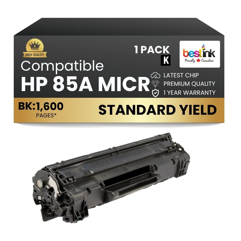 Cartouche de toner noir compatible HP 85A CE285A MICR