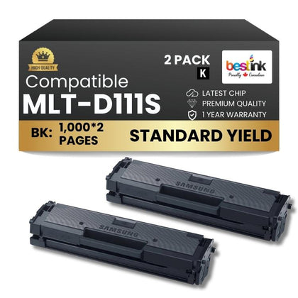 Compatible Samsung MLT-D111S 2 Pack