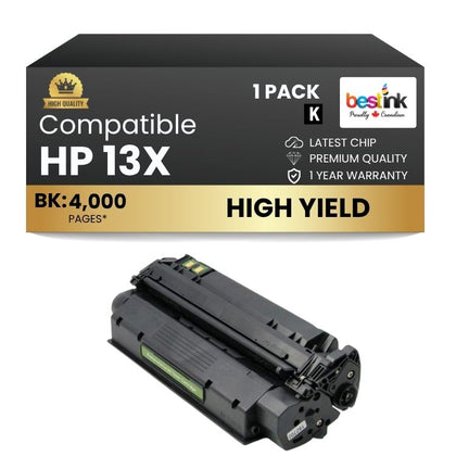 Cartouche de toner noir haute capacité compatible HP 13X Q2613X (1 paquet)