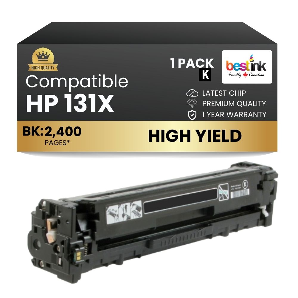 Cartouche de toner noir haute capacité compatible HP 131X CF210X
