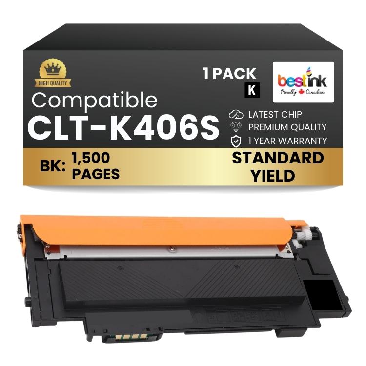 Toner noir compatible Samsung CLT-K406S (1 paquet)