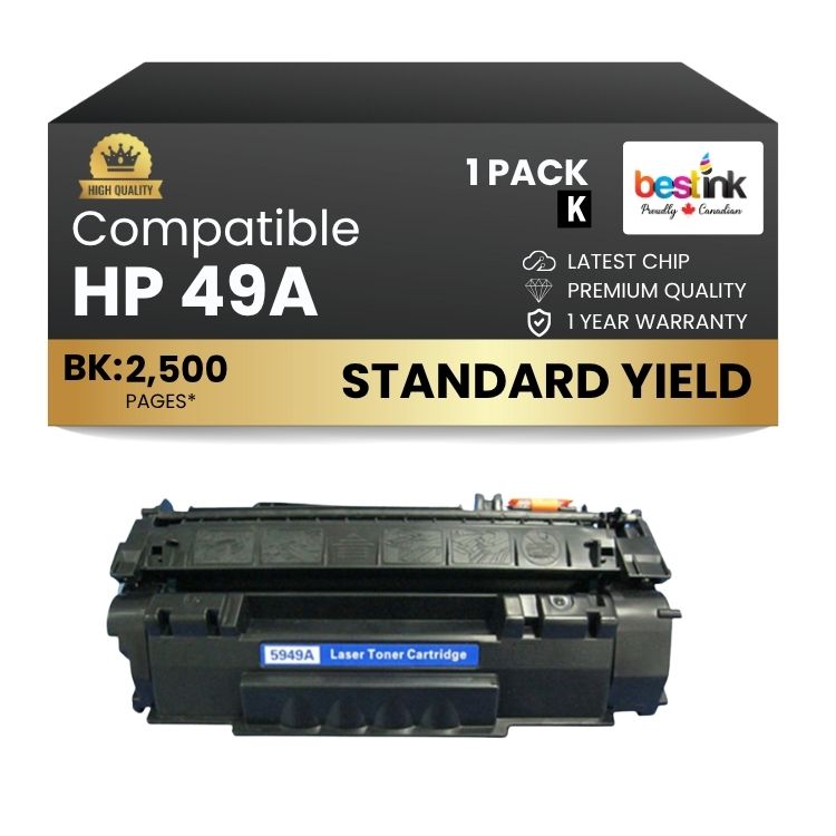 Compatible HP 49A Q5949A Black Toner Cartridge (1 Pack)