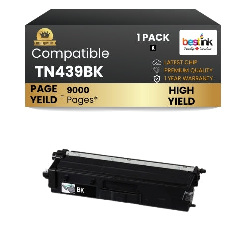Compatible Brother TN439BK Black Toner Cartridge Ultra High Yield ( 1 Pack )