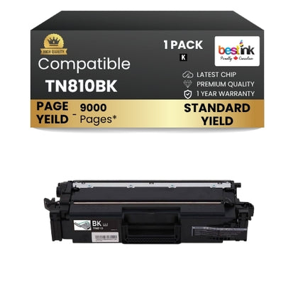 Brother TN810BK Toner Cartridge Black ( 1 Pack ) Standard Yield